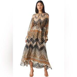 Misa Los Angeles Paloma Dress Alhambra mosaic -S NWT